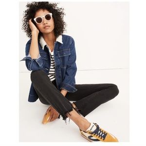 Madewell Cali demi-boot chewed-hem jeans